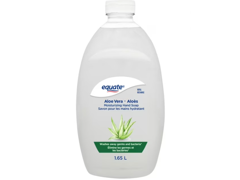 Equate Moisturizing Hand Soap Refill, Aloe Vera, 1.65 L