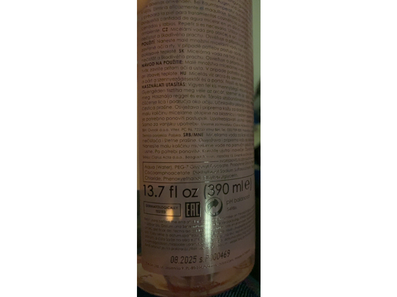 Ziaja Miellar Water, 13.7 fl oz/390 mL