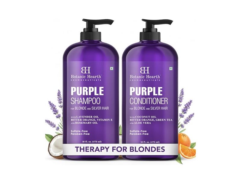 Botanic Hearth Shampoo & Conditioner Set, Purple