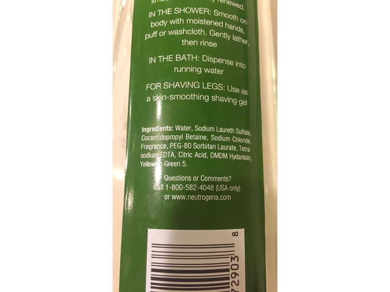 Neutrogena Rainbath Renewing Shower And Bath Gel, Pear & Green Tea, 16 fl oz/473 mL