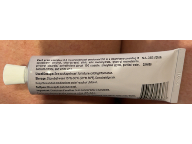 Clobetasol Propionate Cream 0.05%, 45 g. Lupin (Rx)