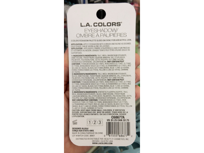 L.A Colors Eyeshadow Palette, Water Lily, 0.19 0z/5.5 g