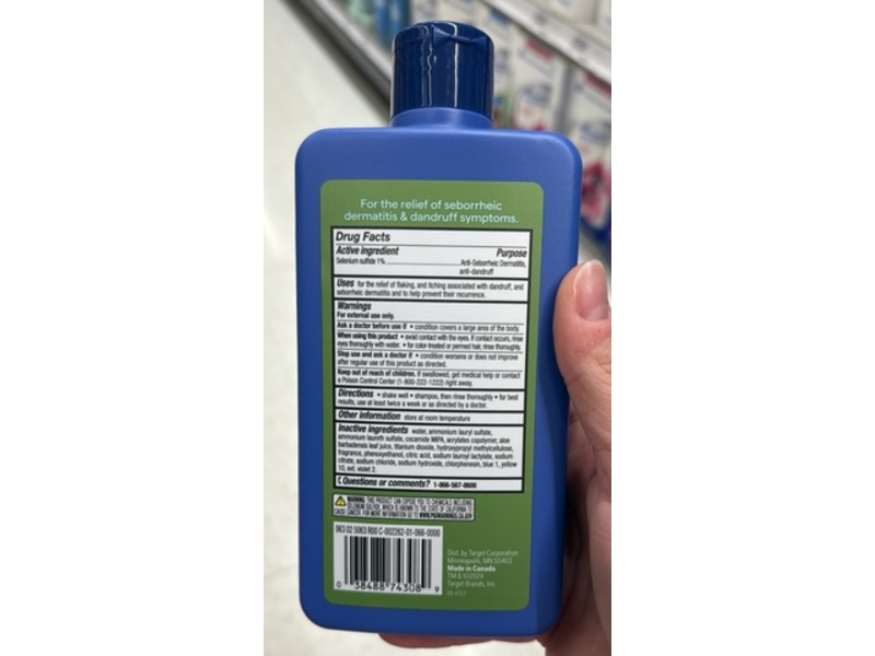 Up & Up Moisturizing Anti-Dandruff Shampoo, 1% Selenium Sulfide, 12 fl oz/355 mL