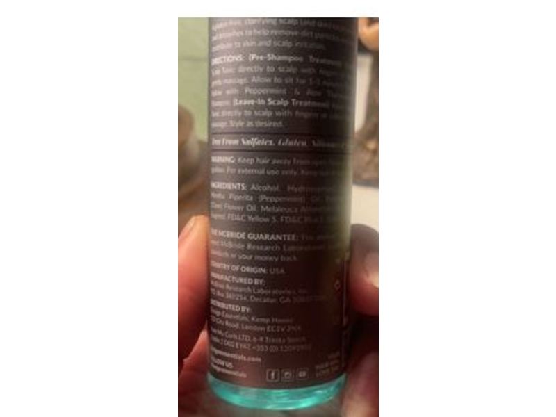 Design Essentials Soothing Scalp Tonic, Peppermint & Aloe, 4 oz/118 g