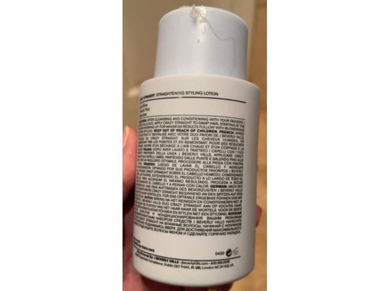J Beverly Hills Straightening Styling Lotion, 8 fl oz/236 mL