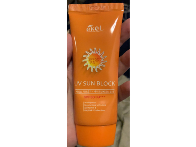 Ekel UV Sun Block, SPF 50 PA+++, 2.3 oz/70 mL