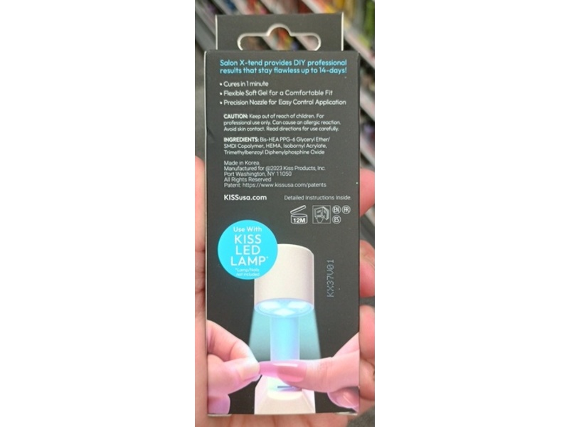 Kiss Salon X-Tend Flawless Salon Gel Nail Extension, 0.34 fl oz/10 mL