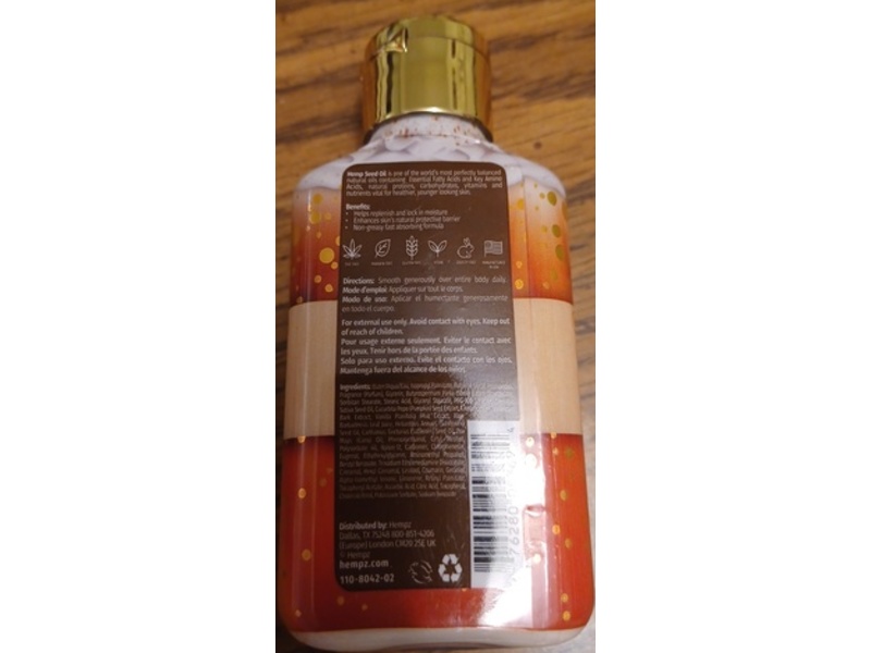 Hempz Herbal Body Moisturizer, Pumpkin Spice & Vanilla Chai, 2.25 fl oz/ 66 mL