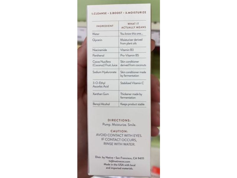 Native Moisturizing Facial Serum, Fragrance Free, 1 fl oz/30 mL
