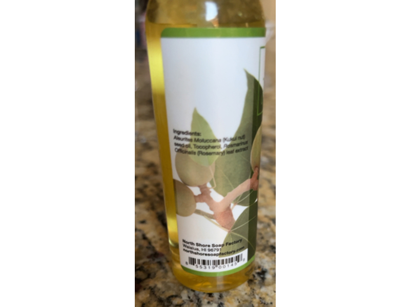 Hawaiian Bath & Body Unscented Kukui Oil, 4 fl oz/118 mL