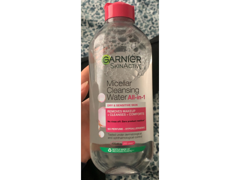 Garnier Skin Active All - In - 1 Micellar Cleansing Water, Dry & Sensitive Skin, 400 mL