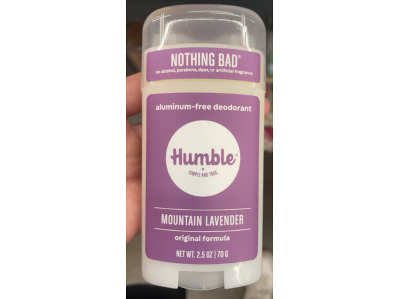Humble Original Formula Aluminum-Free Deodorant, Mountain Lavender, 2.5 oz/70 g