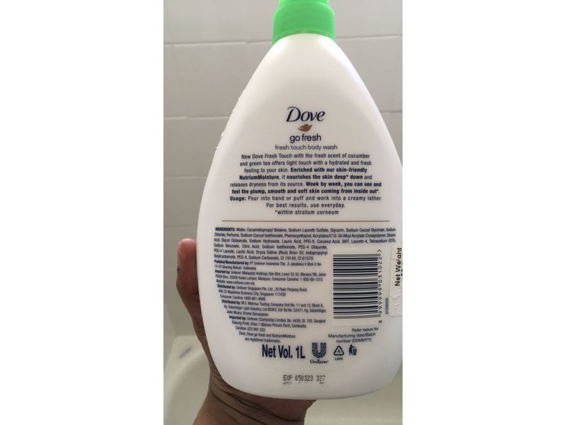 Dove Go Fresh Touch Body Wash, Cucumber & Green Tea Scent, 1 L
