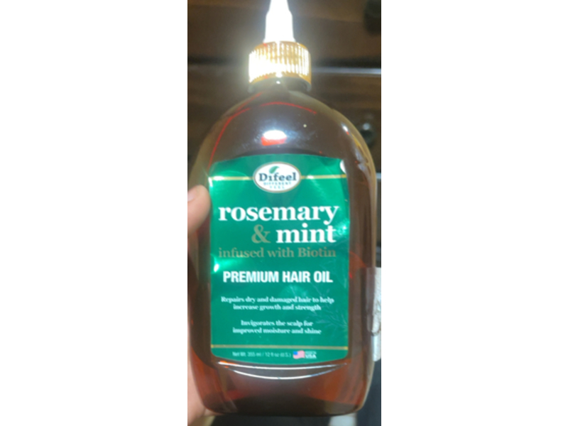 Difeel Premium Hair Oil, Rosemary & Mint, 12 fl oz/355 mL