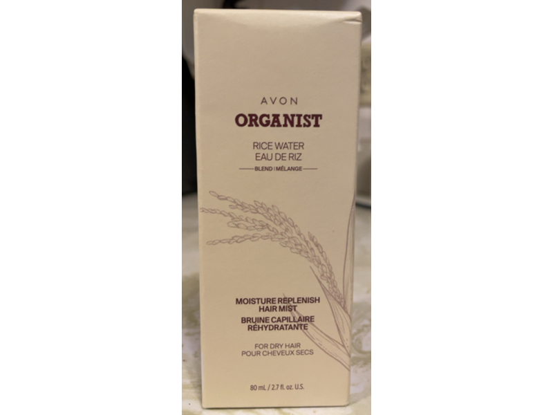 Avon Organist Moisture Replenish Hair Mist, Rice Water, 2.7 fl oz/80 mL