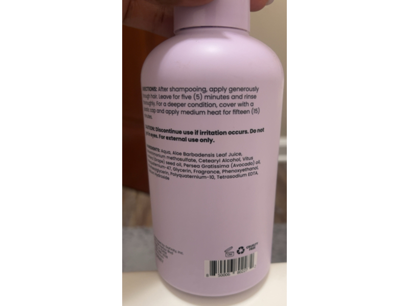 Hairfinity Elite Straight & Wavy Conditioner, Grapeseed & Avocado Oil, 12 fl oz/355 mL