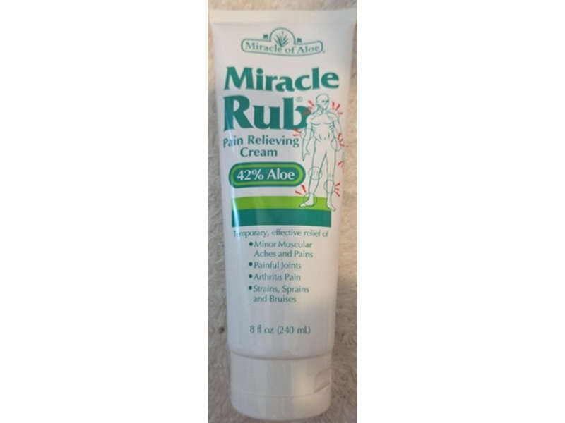 Miracle Of Aloe Miracle Rub Pain Relieving Cream, 42% Aloe, 8 fl oz/240 mL