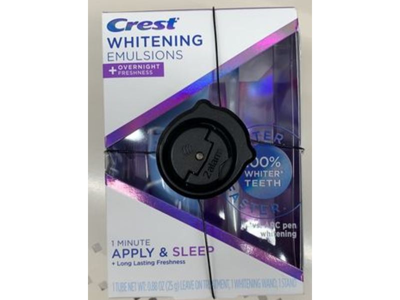 Crest Whitening Emulsions Kit, Overnight Freshness, 0.88 oz/25 g