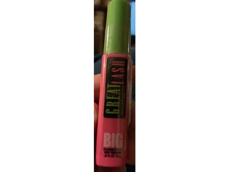 Maybelline New York Great Lash Mascara, Blackest Black, 0.34 fl oz/10 mL