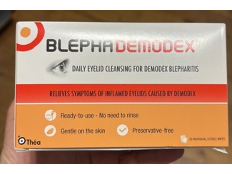 Thea Blephademodex Eyelid Cleansing Wipes, 30 Count
