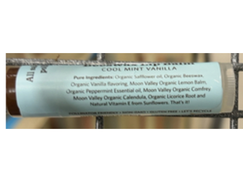 Moon Valley Organics Beeswax Lip Balm, Cool Mint Vanilla, 0.15 oz
