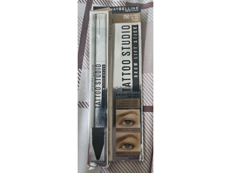 Maybelline Tattoo Studio Brow Lift Stick, 250 Blonde, 0.038 oz/1.1 g