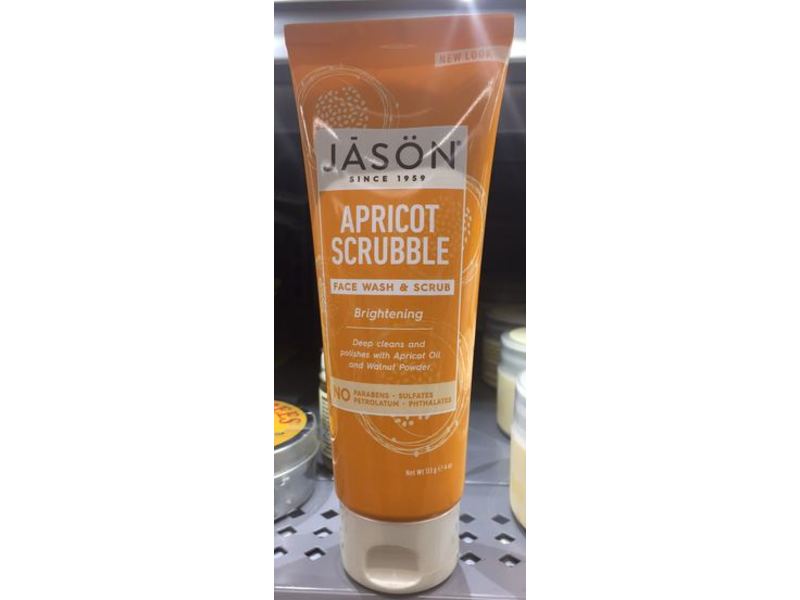Jason Brightening Face Wash & Scrub, Apricot Scrubble, 4 oz/113 g