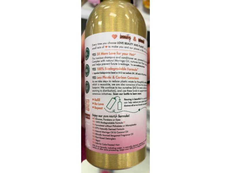 Love Beauty & Planet Conditioner Pure Nourish, Advanced Repair, Moringa Oil, Pro Vitamin B5, 10.5 fl oz/310 mL