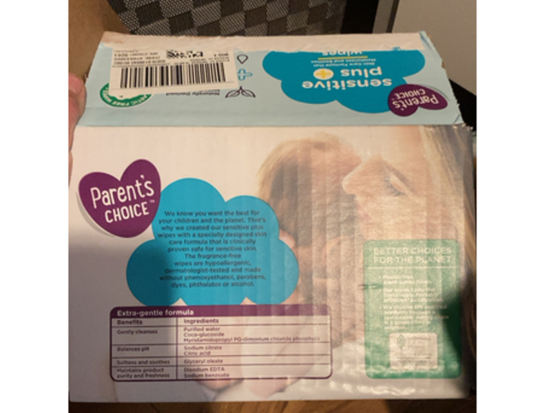 Parent's Choice Sensitive Plus Wipes, 400 Count