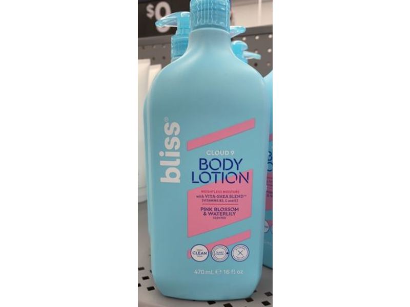 Bliss Cloud 9 Body Lotion, Pink Blossom & Waterlily, 16 fl oz/470 mL
