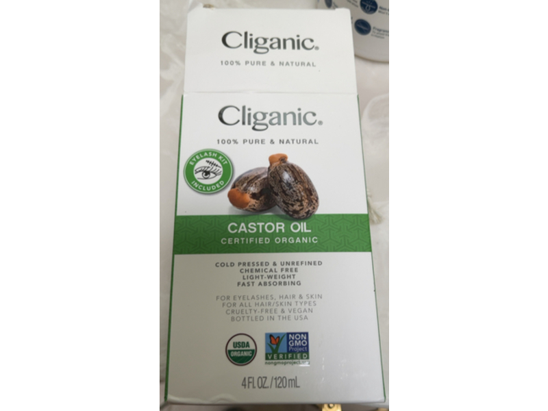 Cliganic Organic Castor Oil, 4 fl oz/120 mL