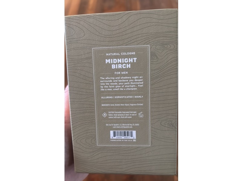 Dr Squatch Natural Cologne For Men, Midnight Birch Cologne, 1.7 fl oz/50 mL