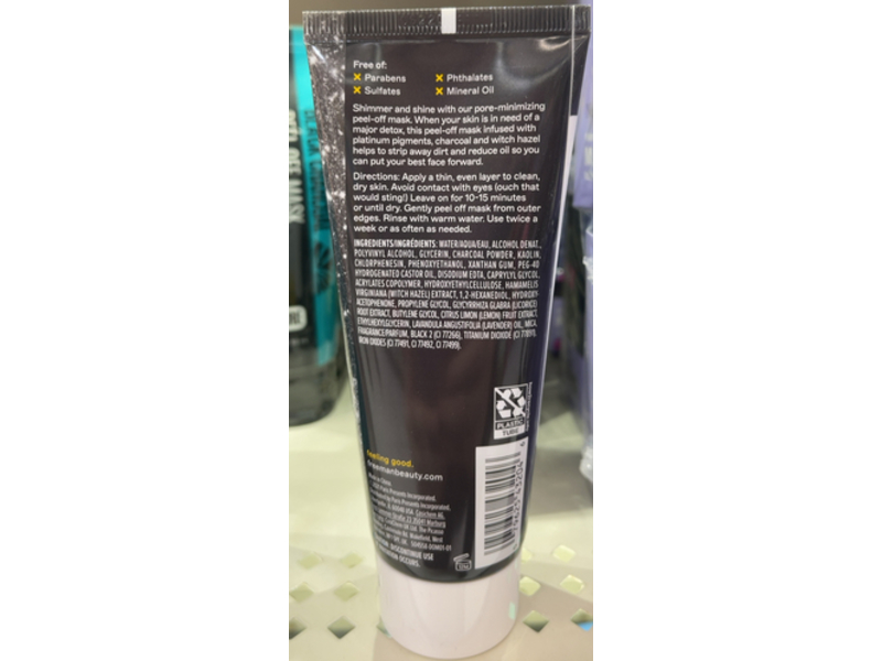 Free Men Clearing Shimmer Peel-Off Mask, 3 fl oz/89 mL