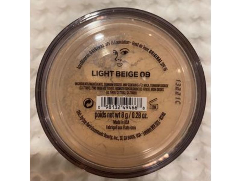 bareMinerals Original Foundation, SPF15, 09 Light Beige, 0.28 oz/8 g