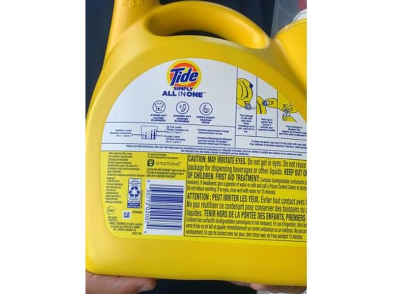 Tide Simply All in One Laundry Detergent, Refreshing Breeze, 74 Loads, 115 fl oz (3.4 L)