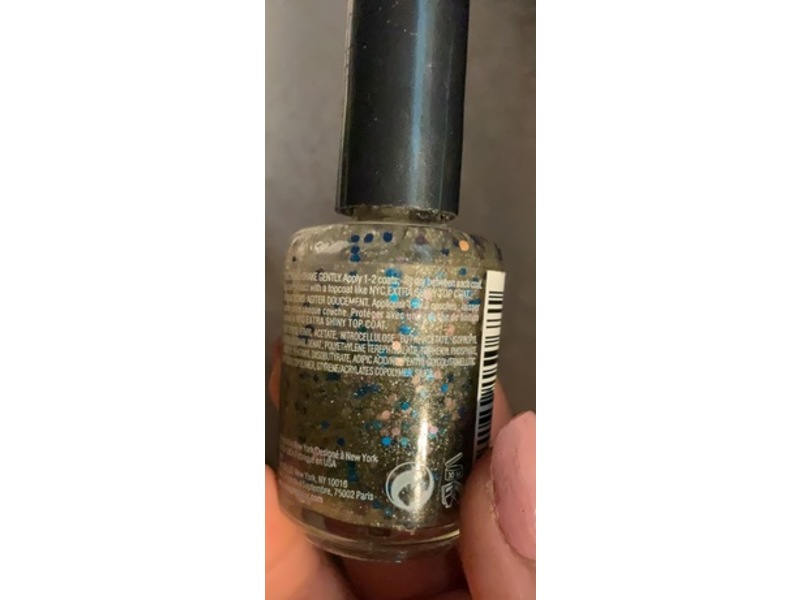 N.Y.C. New York Color Long Wearing Nail Enamel, Starry Silver Glitter, 0.45 fl oz