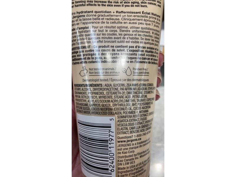 Jergens Natural Glow + Firming Daily Moisturizer, Medium to Deep, 200 mL