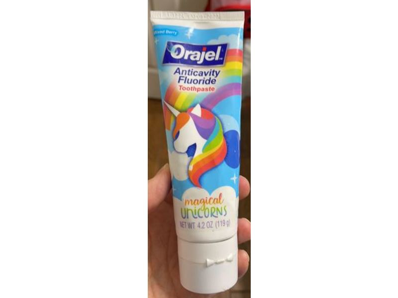 Orajel Anticavity Fluoride Toothpaste, Mixed Berry, 4.2 oz/119 g