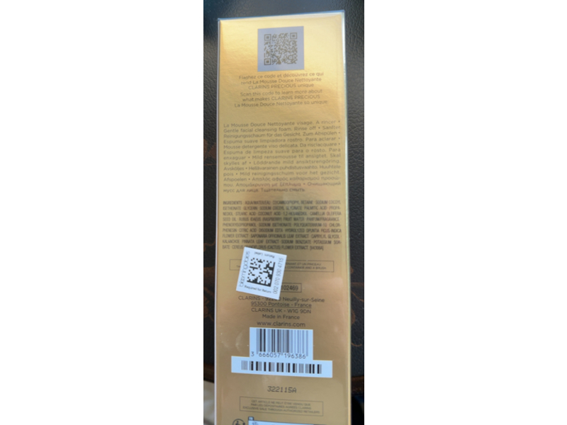 Clarins Precious La Mousse Foaming Cleanser, 4.3 oz/125 mL