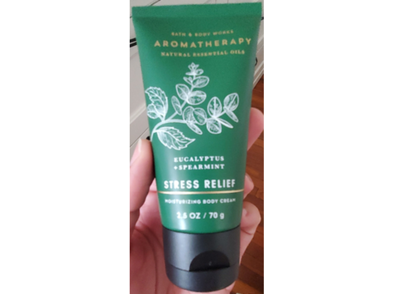 Bath & Body Works Aromatherapy Stress Relief Moisturizing Body Cream, Eucalyptus + Spearmint, 2.5 oz/70 g
