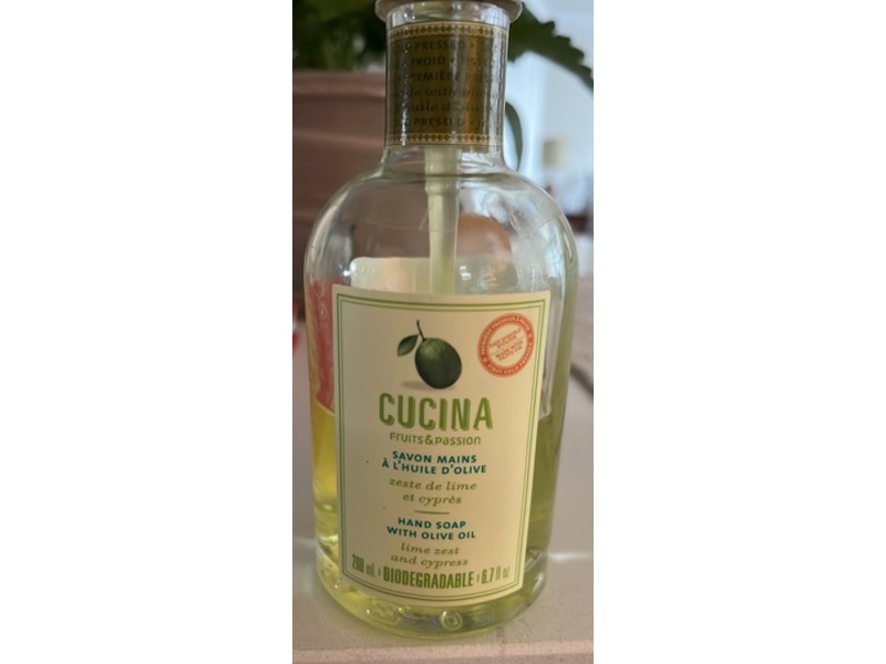 Fruits & Passion Cucina Hand Soap, Lime Zest & Cypress, 6.7 fl oz/200 mL