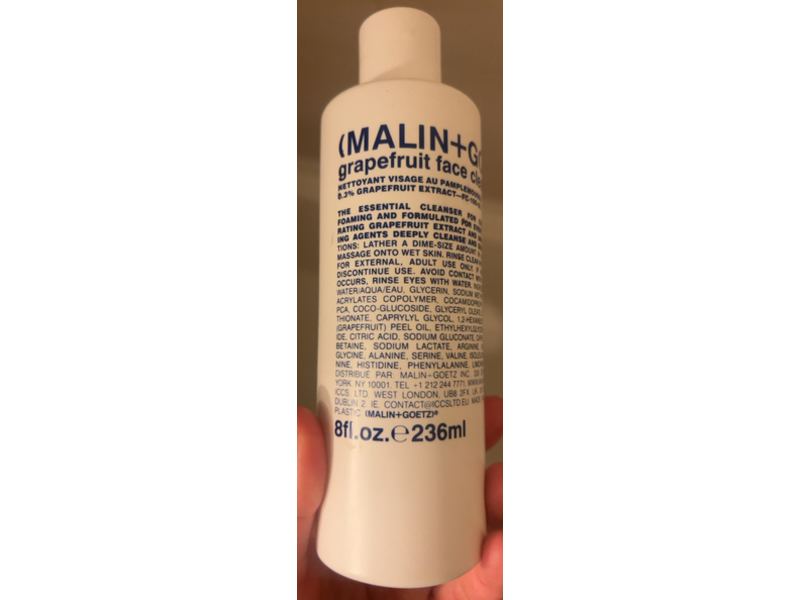 Malin + Goetz Face Cleanser, Grapefruit, 8 fl oz/236 mL