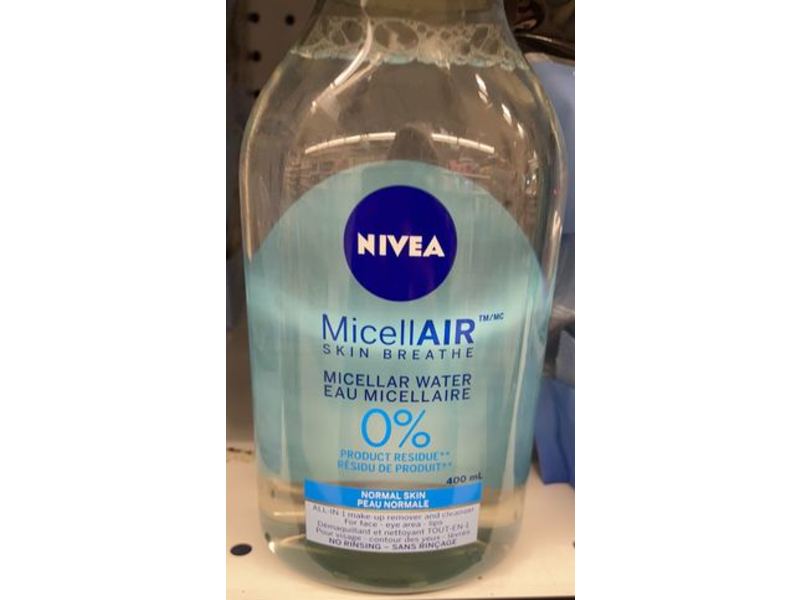 Nivea Micellar Water, All In 1 Makeup Remover, Normal Skin, 400 mL