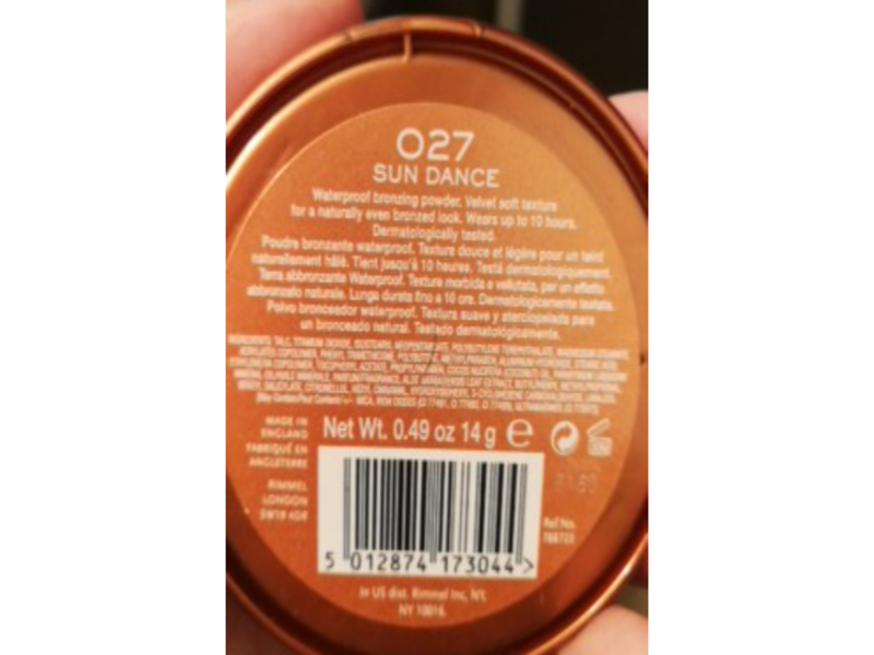 Rimmel London Natural Bronzer, 027 Sun Dance, 0.49 oz/14 g