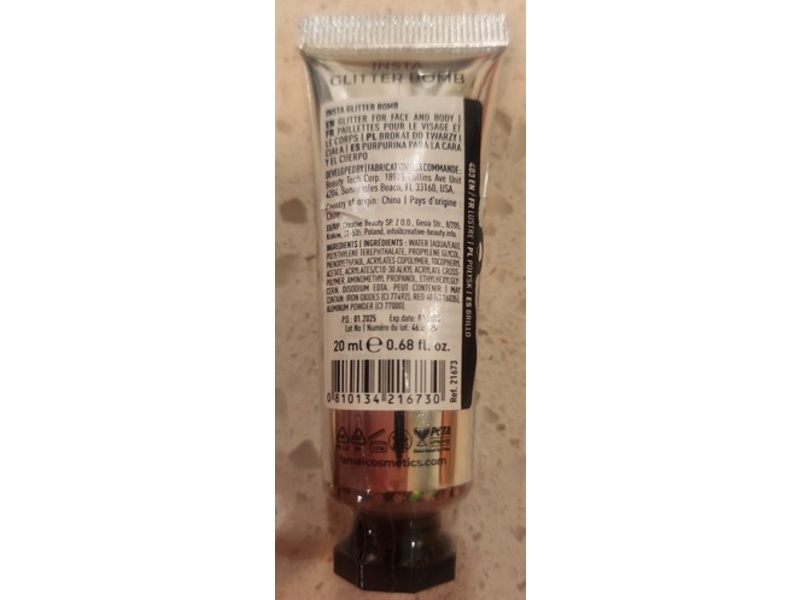 Lamel Professional Insta Glitter Bomb, 403-Pink, 0.68 fl oz/20 mL