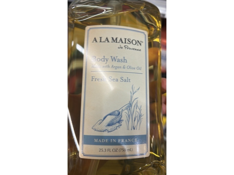 Ala Maison De Provence Body Wash, Fresh Sea Salt, 25.3 fl oz/750 mL, Pack Of 2