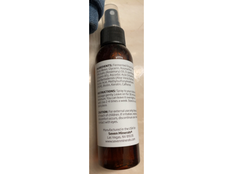 Seven Minerals Hair Spray, Rice Water, 4 fl oz/120 mL