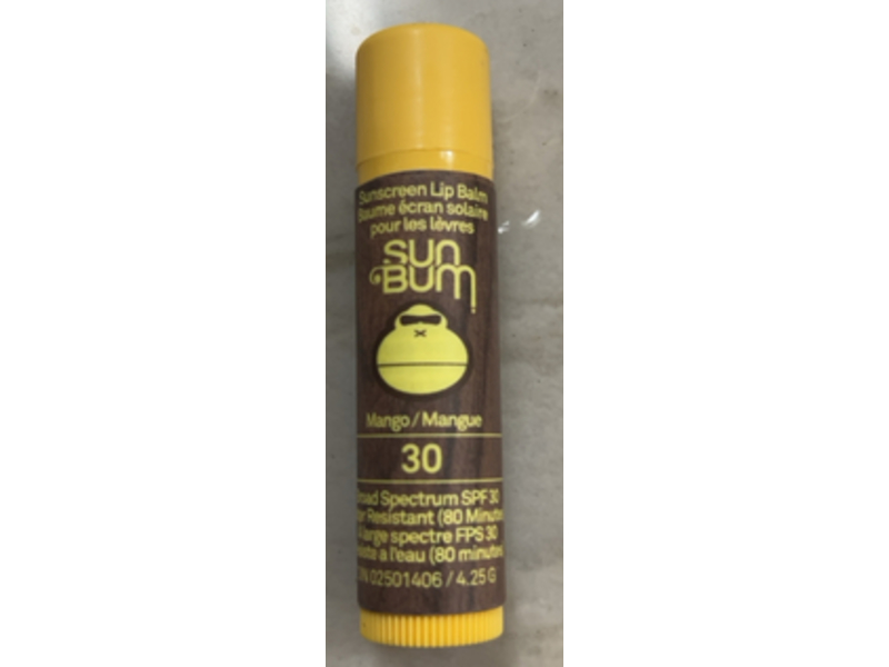 Sun Bum Sunscreen Lip Balm, SPF 30 Mango, 4.25 g