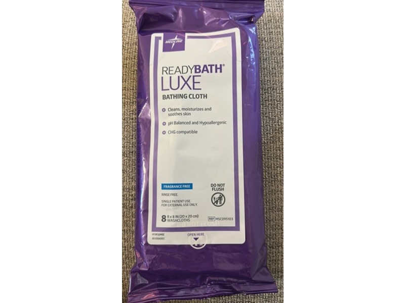 Medline Ready Bathing Cloth, 8 Count
