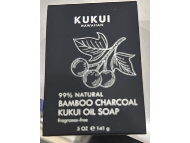 Maui Soap Company Kukui Oil Soap, Bamboo Charcoal, 5 oz/141 g